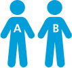 Person A and Person B icon