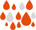 Blood droplets icon