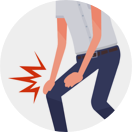 Knee pain icon