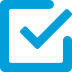 Blue checked box icon